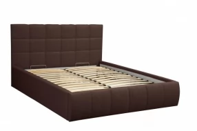 Кровать Диана ш. 140 (Н=1010мм) (жаккард шоколад)