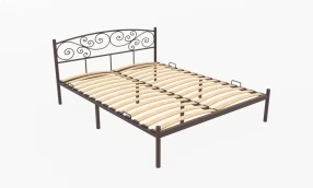 Кровать Лилия Металл, 180х200, Коричневый муар, Коричневый муар