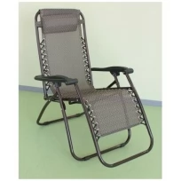 Кресло-шезлонг 113x60x90см до 120кг, 2реж. (текстилен/сталь d=25мм), E1M